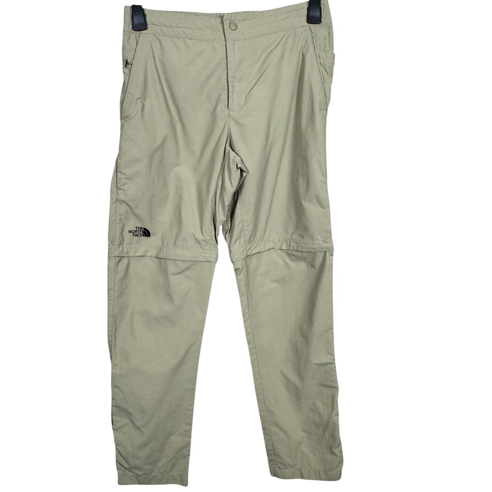 The North Face Convertible Pants Mens M Tan Zip Off Hiking Outdoor Gorpcore